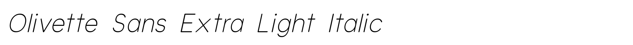 Olivette Sans Extra Light Italic image